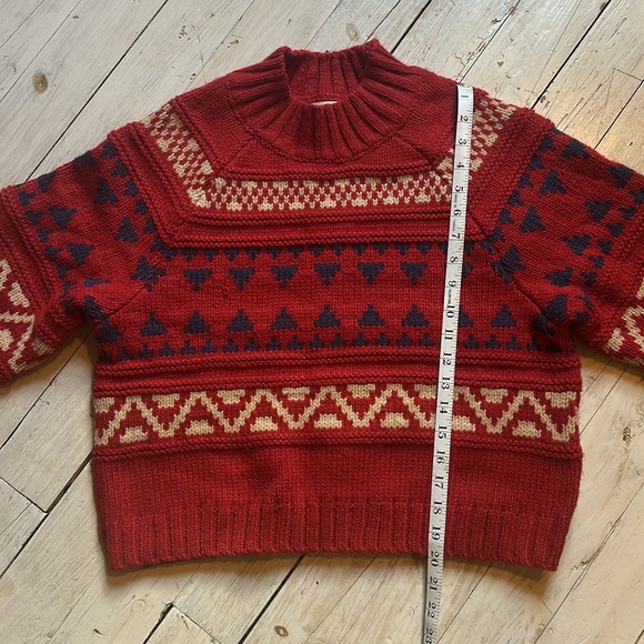 Universal Thread Red Knit Cropped Sweater - Picture 2 of 6